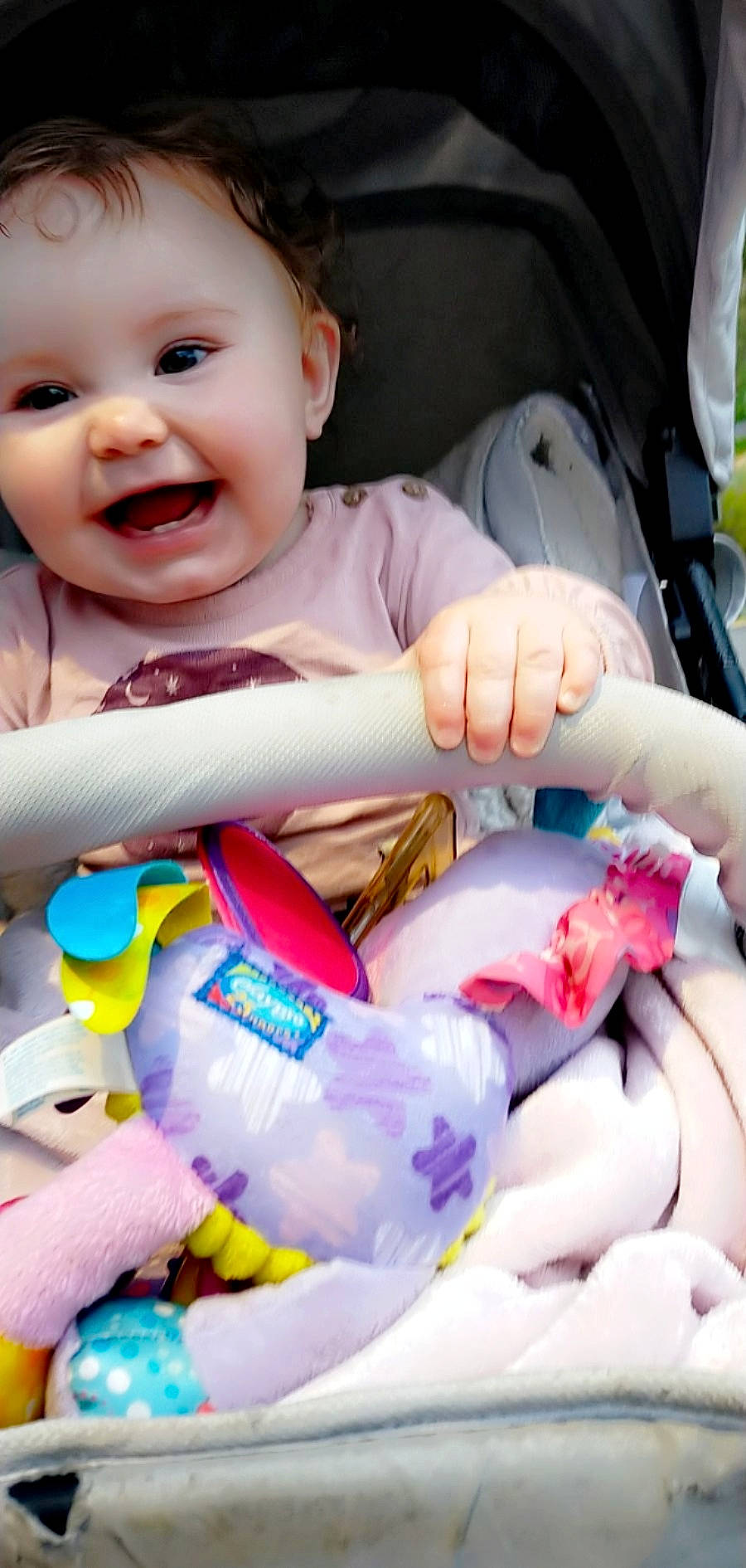 Mazikeen joined the competition — help win amazing prizes! baby, baby_laughing, baby_products, baby_toddler_clothing, cheek, child, finger, fun, gesture, happy, joy, lip, mouth, nail, person, pink, product, skin, sleeve, smile
