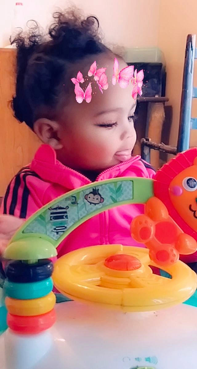 Evannah is registered to the contest to win money with this photo: baby, baby_playing_with_toys, baby_toys, cheek, child, person, play, toddler, toy