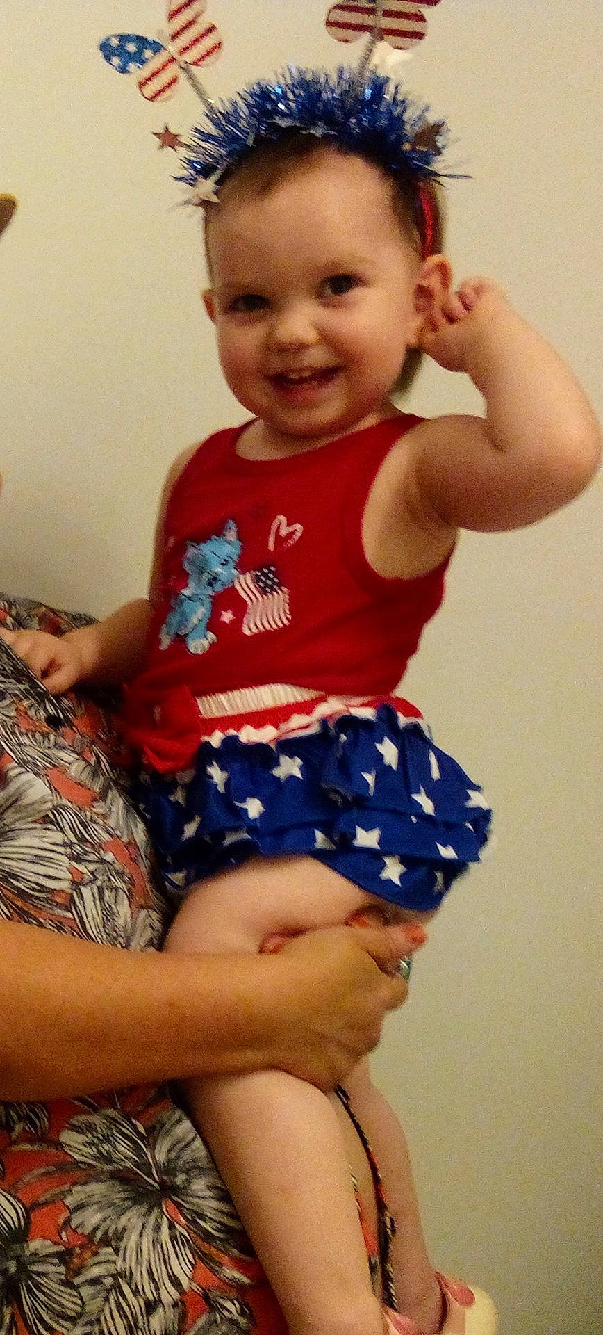 Indira is registered to the contest to win money with this photo: accessories, baby, clothing, costume, couch, cushion, dress, face, furniture, happy, hat, head, homedecor, pants, person, photography, portrait, shorts, skirt, t_shirt