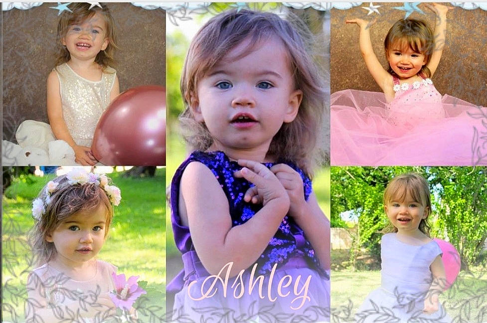 Ashley participe au concours pour gagner de l'argent avec cette photo : baby_toddler_clothing, clothing, dress, face, facial_expression, grass, green, happy, head, joy, people_in_nature, person, photograph, pink, plant, product, purple, sharing, skin, smile