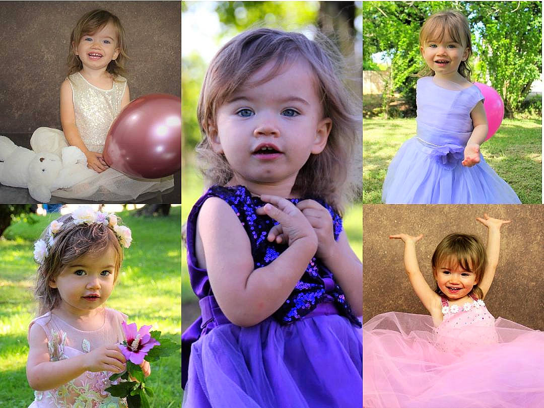 Ashley a rejoint le concours — aidez-le/la à gagner de superbes lots ! clothing, dress, eye, face, facial_expression, fashion, grass, green, hairstyle, happy, head, human, iris, joy, people_in_nature, person, photograph, plant, product, purple