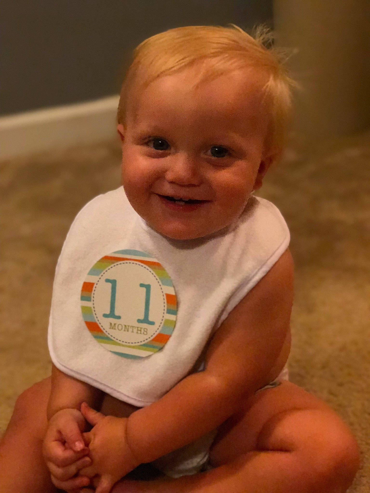 Kingston is registered to the contest to win money with this photo: baby, cheek, child, joy, person, smile, toddler