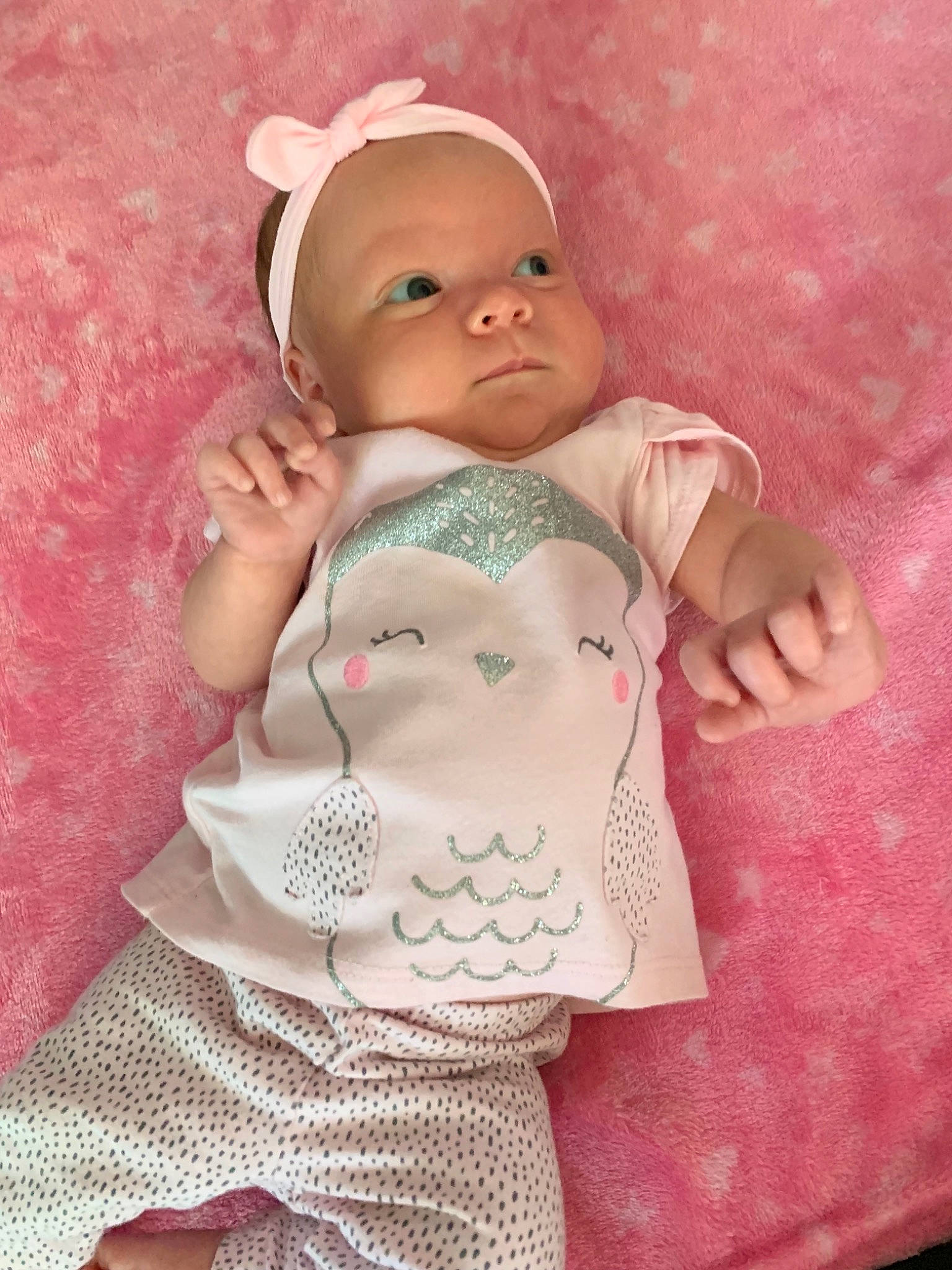 Karleigh is registered to the contest to win money with this photo: baby, cheek, child, doll, face, forehead, head, person, pink, skin, toddler, toy