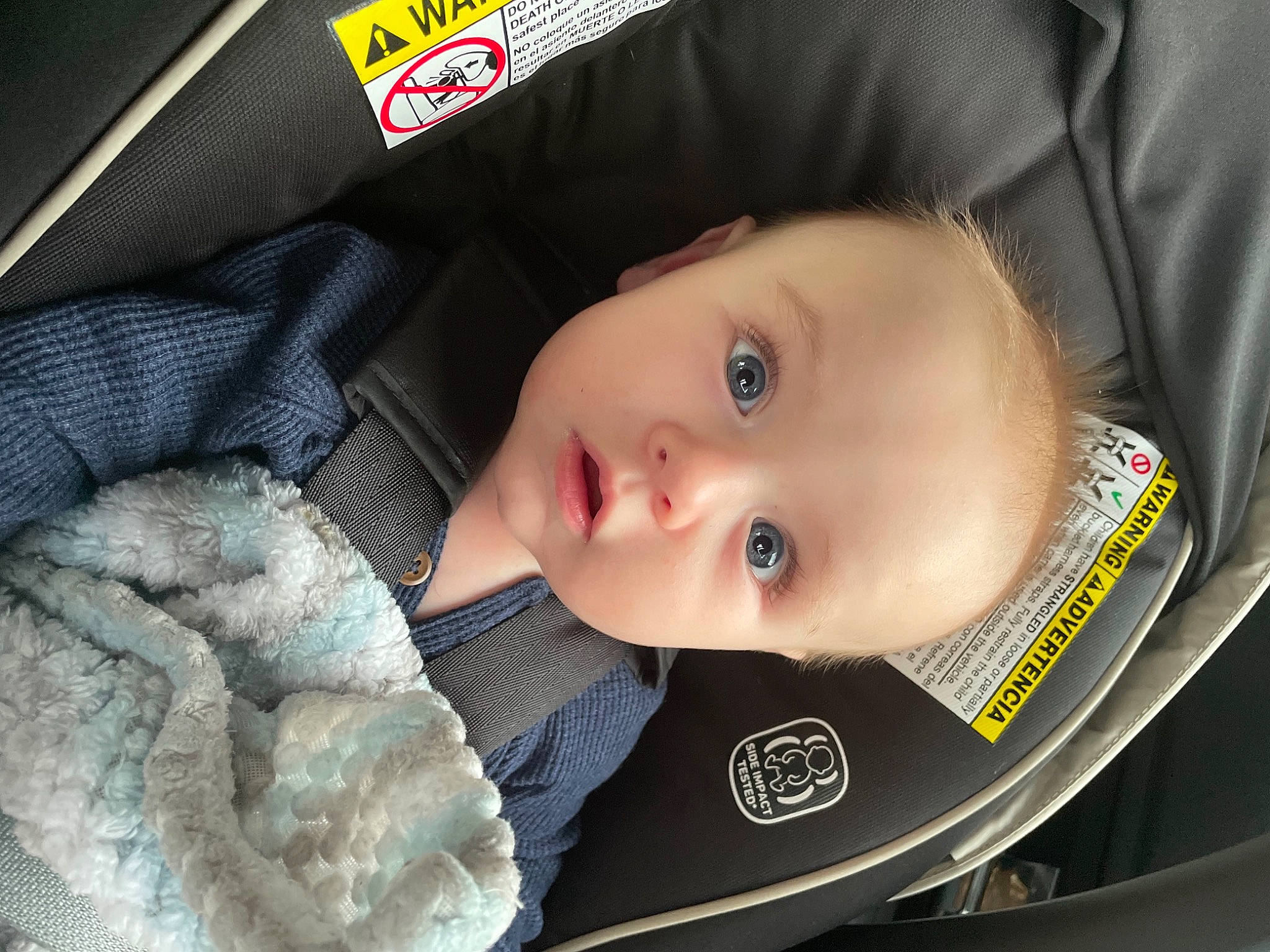 Kadriel is registered to the contest to win money with this photo: auto_part, baby, baby_carriage, baby_products, baby_safety, baby_toddler_clothing, car_seat, cheek, child, comfort, eye, eyelash, fashion_accessory, fur, iris, outerwear, person, sitting, sleeve, toddler