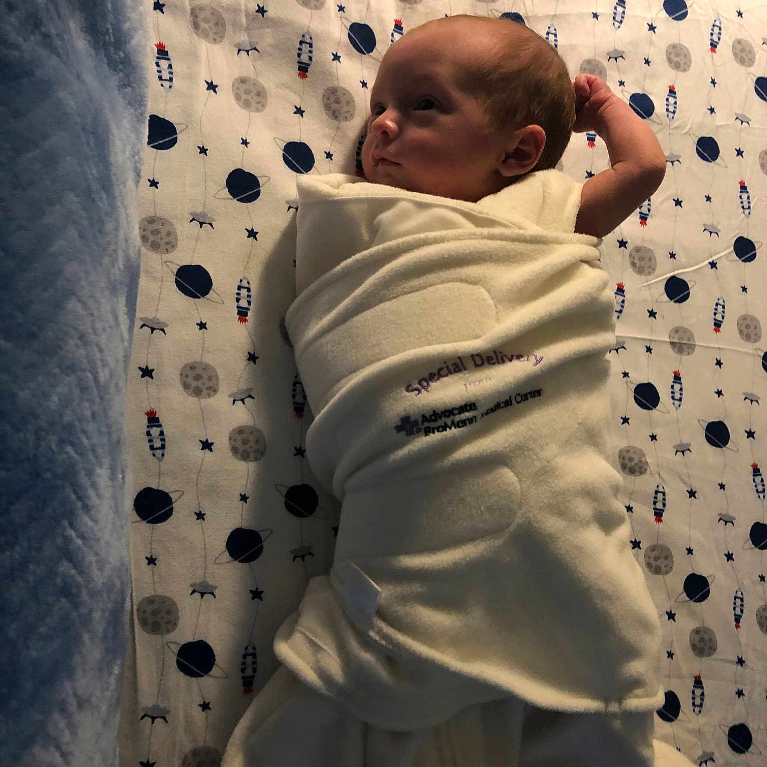 Steven is registered to the contest to win money with this photo: baby, child, organism, pattern, textile