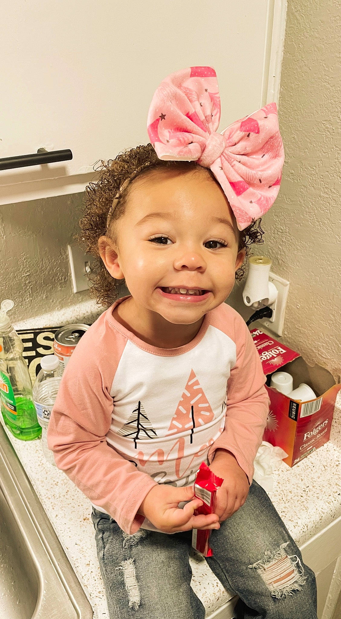 Kayzley is registered to the contest to win money with this photo: baby, baby_toddler_clothing, cap, cheek, child, clothing, costume_hat, dress, facial_expression, happy, hat, head, headband, human_body, joy, person, petal, pink, skin, sleeve