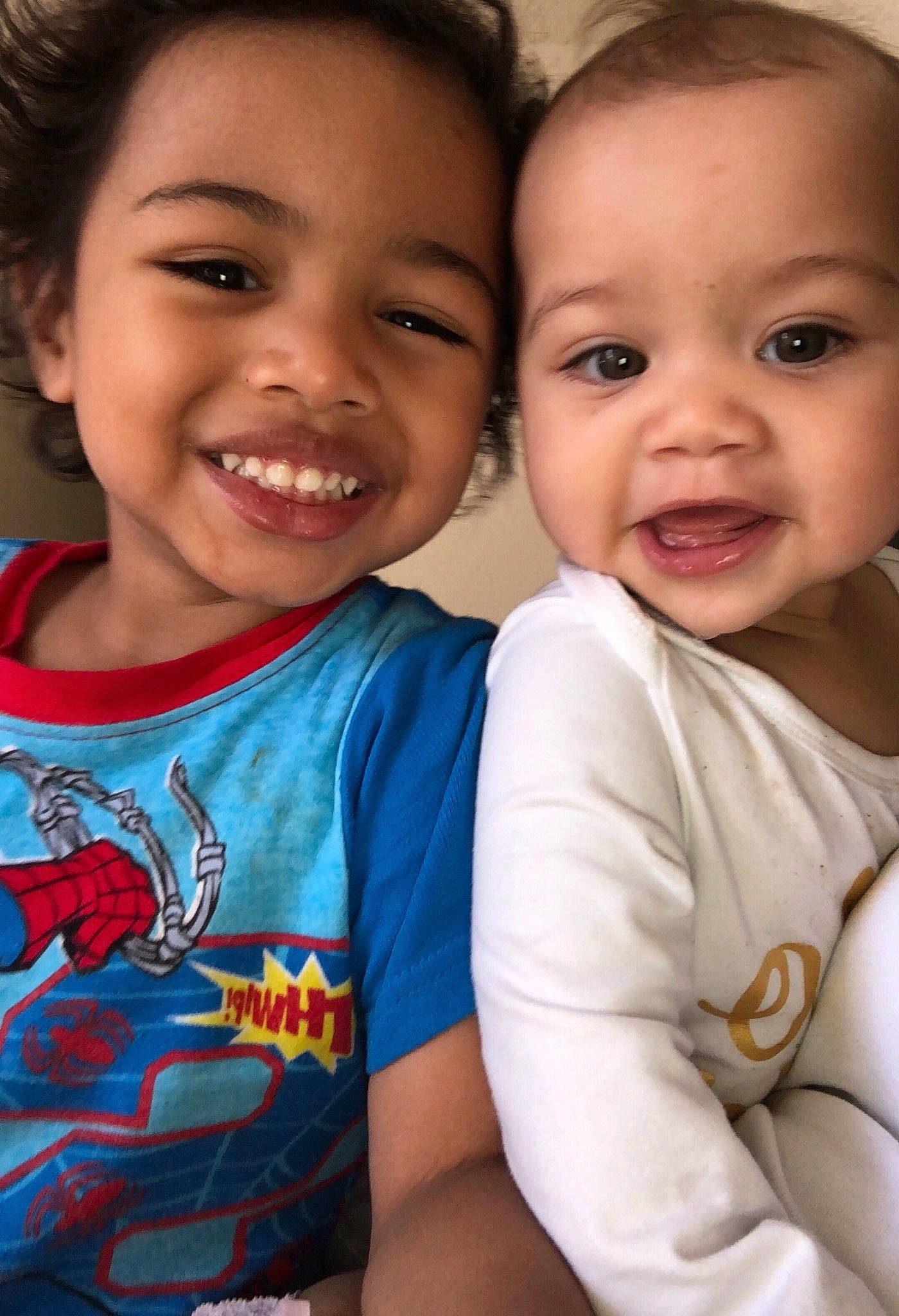 Kimora joined the competition — help win amazing prizes! baby, cheek, child, chin, daughter, face, facial_expression, fun, happy, head, iris, joy, laugh, lip, mother, nose, people, person, sibling, skin