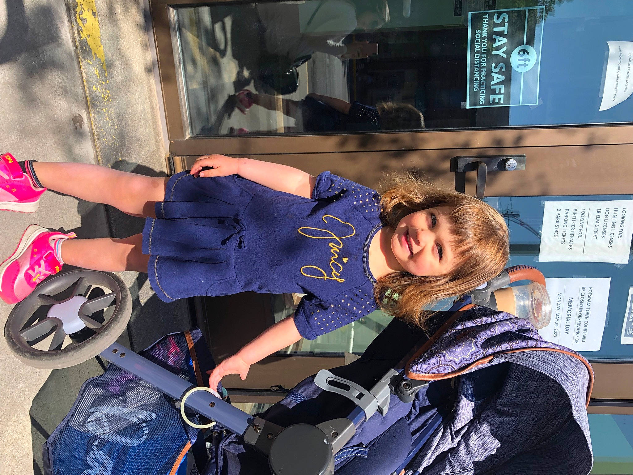 Savanna is registered to the contest to win money with this photo: auto_part, automotive_exterior, automotive_tire, automotive_wheel_system, electric_blue, fun, joy, motor_vehicle, person, recreation, smile, tire, toddler, travel, vehicle_door, wheel