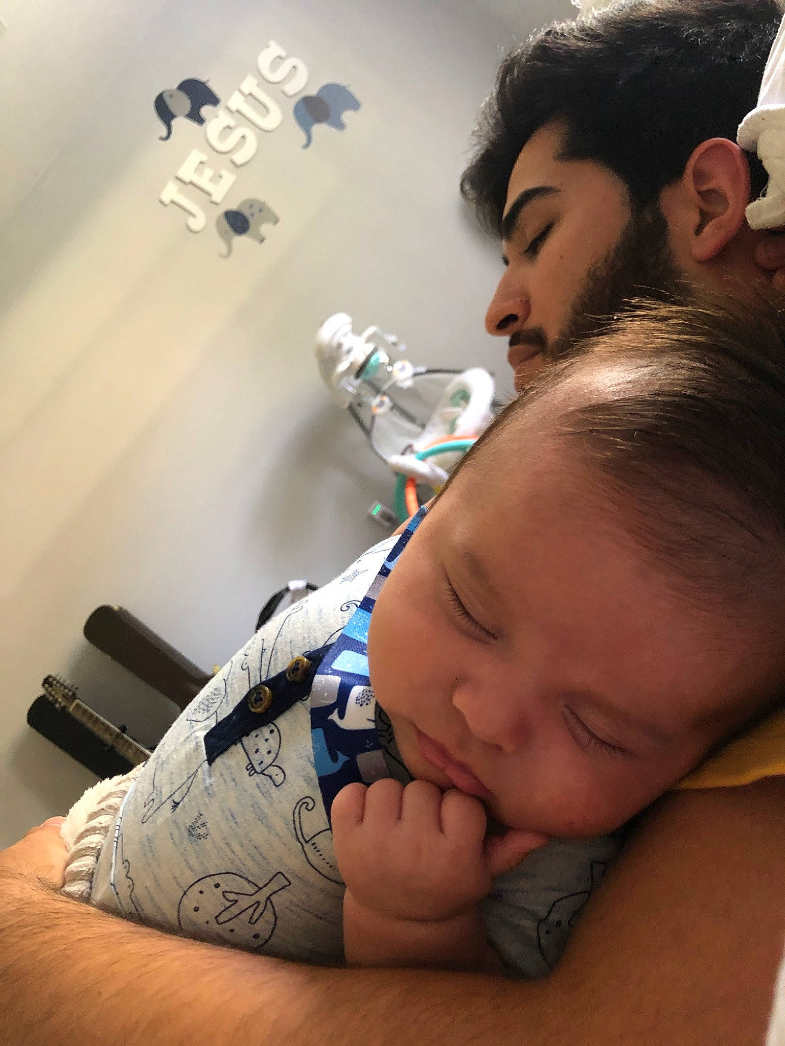 Jesus is registered to the contest to win money with this photo: baby, bedtime, birth, child, comfort, nap, person, sleep