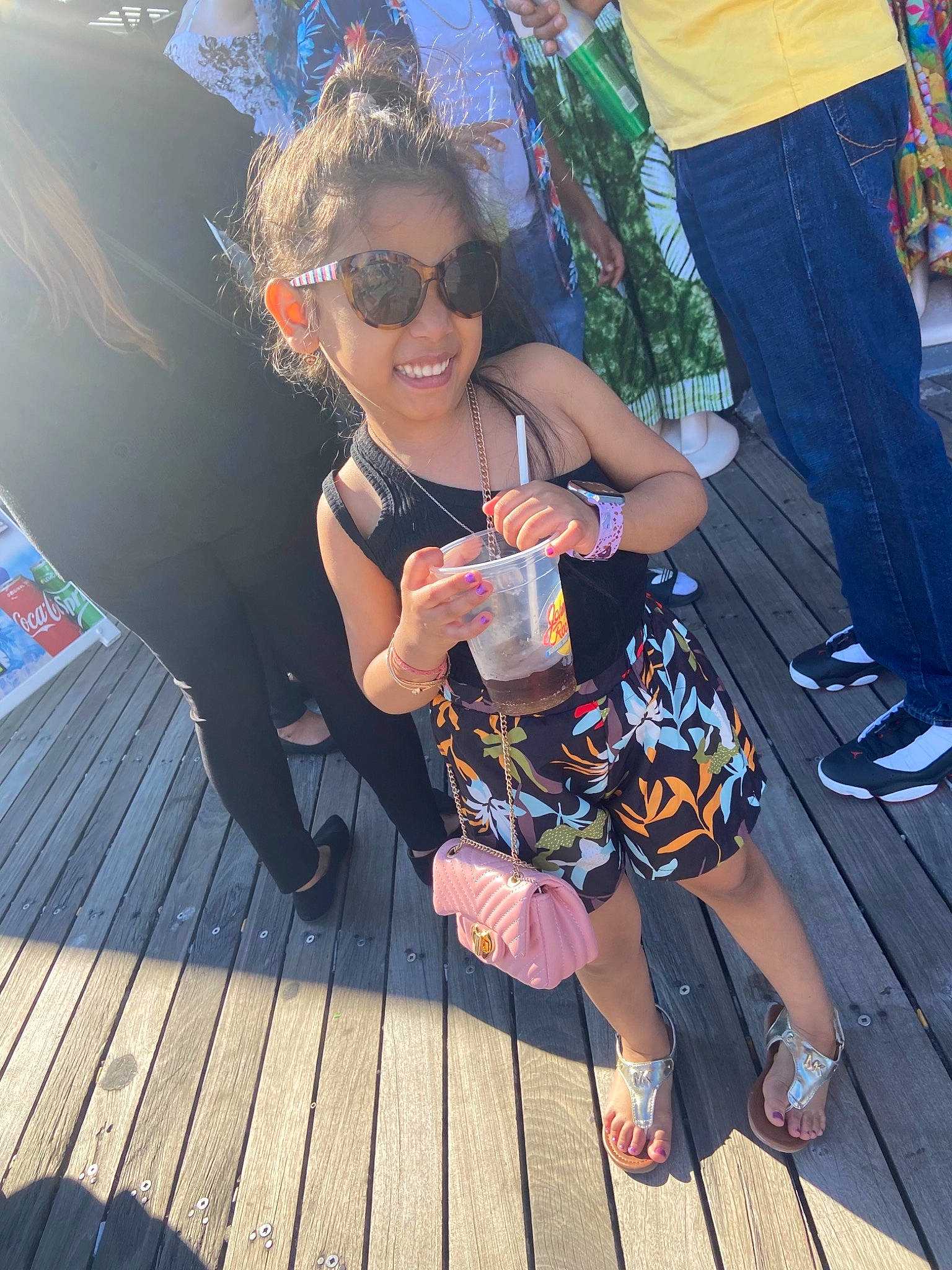 Naina is registered to the contest to win money with this photo: cool, eyewear, fun, glasses, goggles, happy, joy, leg, leisure, people, person, photograph, sandal, shoe, smile, snapshot, sneakers, street_fashion, sunglasses, thigh