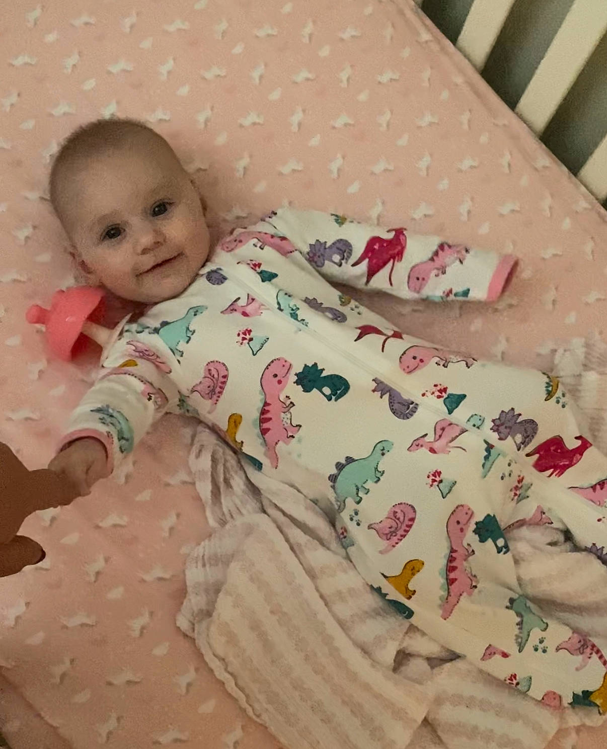 Ashlyn is registered to the contest to win money with this photo: baby, baby_products, baby_safety, baby_toddler_clothing, bedding, child, comfort, flooring, happy, linens, pattern, person, pink, product, room, skin, sleeve, smile, t_shirt, textile