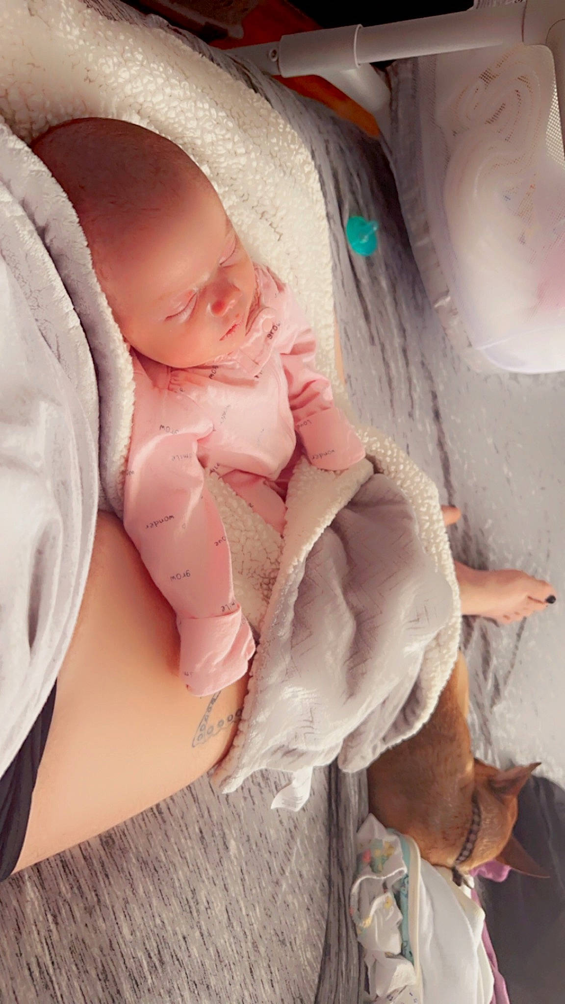 Ivory is registered to the contest to win money with this photo: baby, baby_products, baby_safety, baby_sleeping, baby_toddler_clothing, cheek, child, comfort, human_leg, linens, nail, peach, person, pink, sitting, skin, thumb, toddler