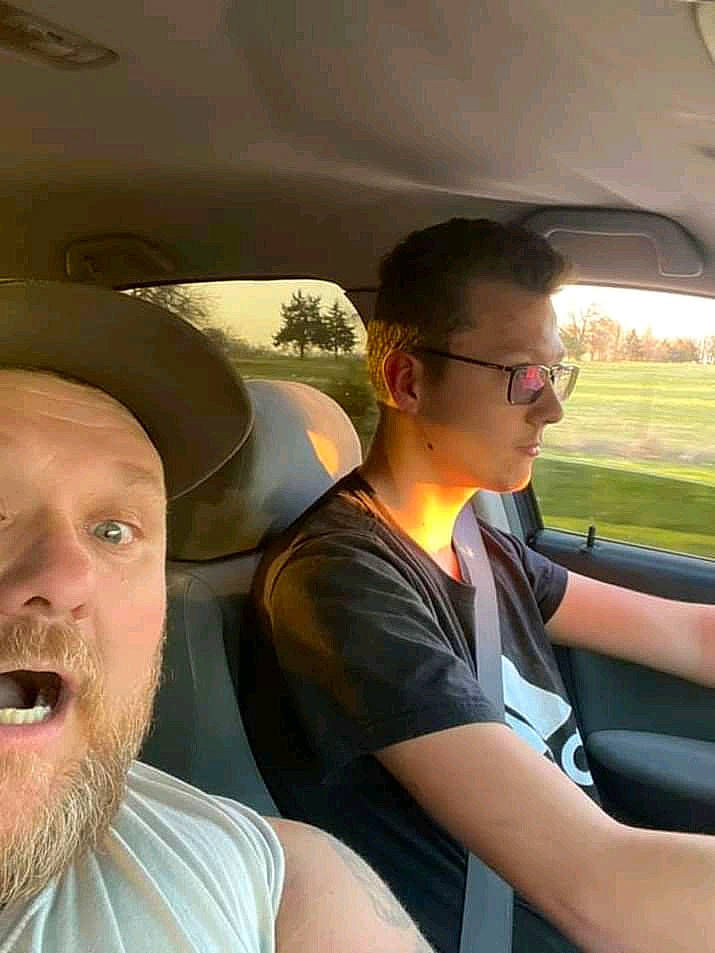 Nickolas joined the competition — help win amazing prizes! automotive_design, beard, car, car_seat, car_seat_cover, clothing, cool, eyewear, hat, head_restraint, leisure, motor_vehicle, person, personal_luxury_car, sunglasses, t_shirt, travel, vehicle, vehicle_door, vision_care