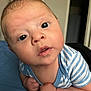 Malakai is registered to the contest to win money with this photo: baby, crawling, face, head, newborn, person, photography, portrait, sad