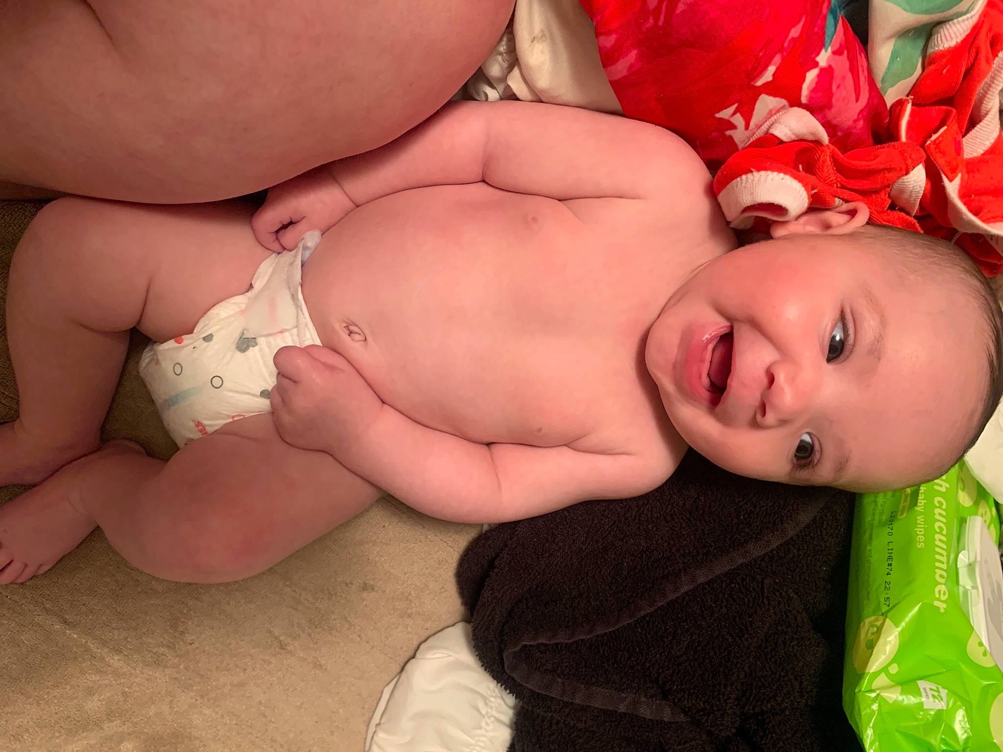 Hermione joined the competition — help win amazing prizes! abdomen, baby, chest, diaper, dress, flash_photography, glasses, hand, happy, human_body, leg, mouth, neck, person, plant, skin, smile, stomach, thigh, toddler