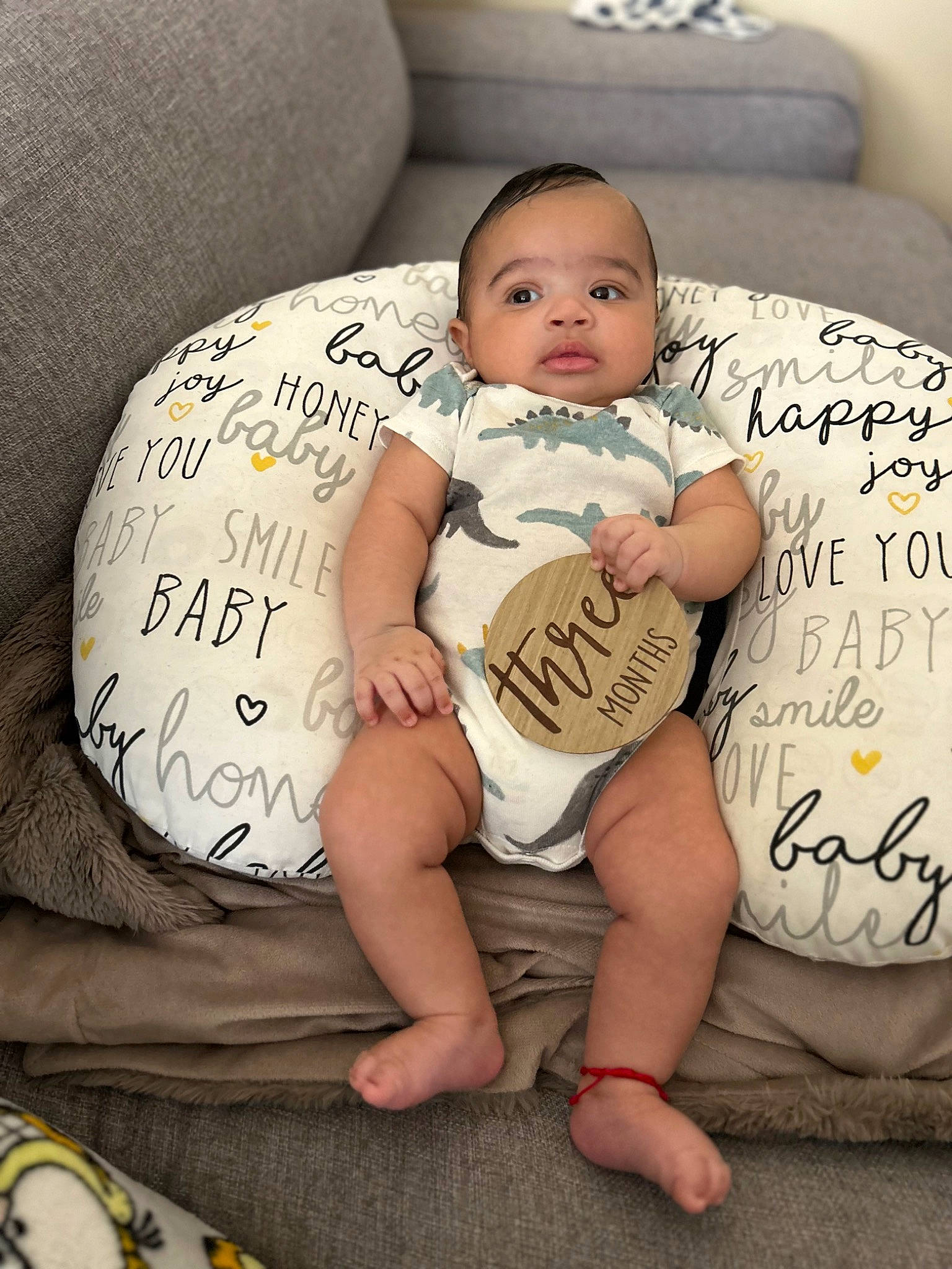 Zamari joined the competition — help win amazing prizes! abdomen, arm, baby, baby_sleeping, child, comfort, couch, eye, finger, hand, happy, head, human_leg, knee, leg, linens, person, skin, stomach, thigh