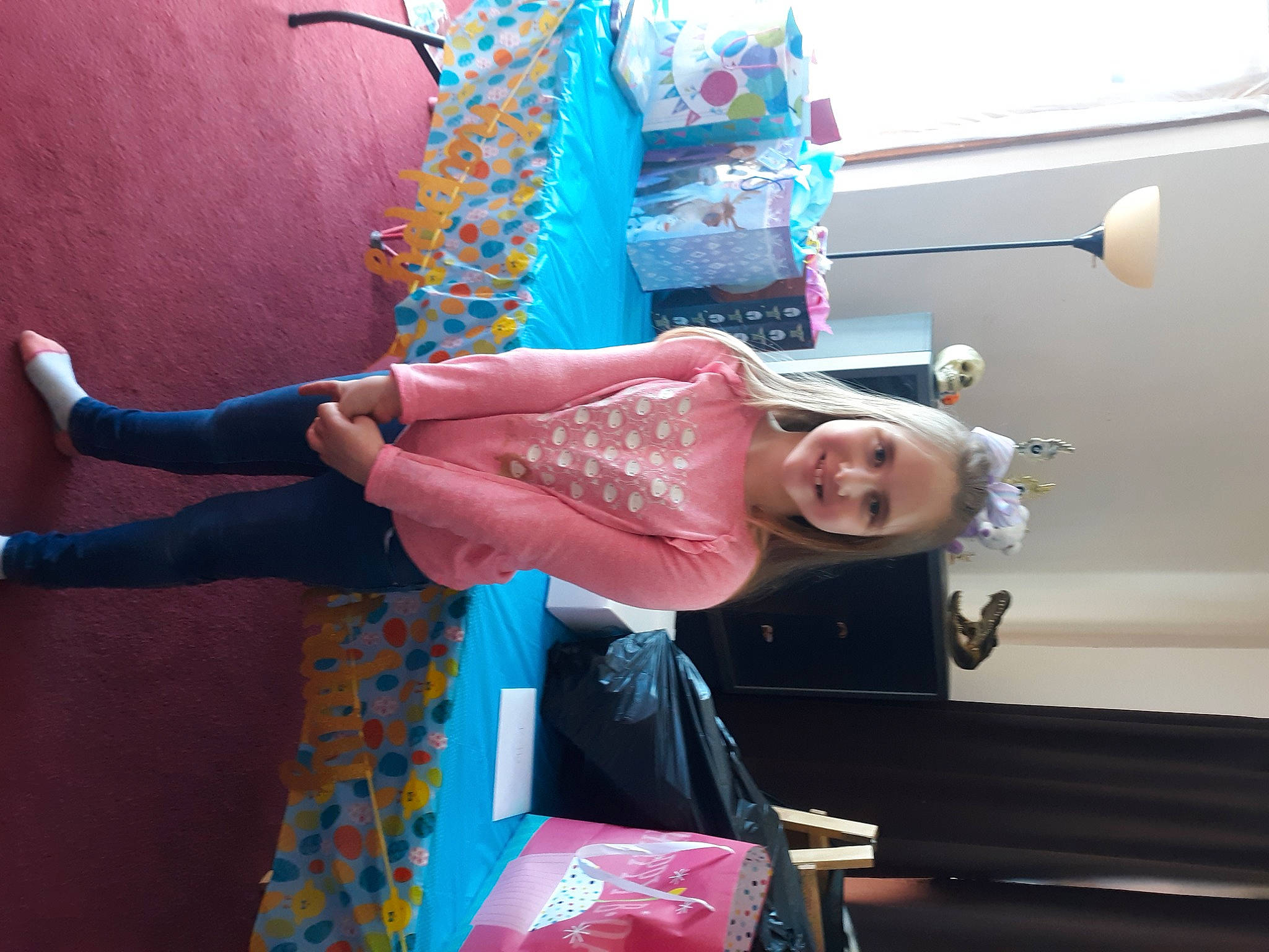 Isabella is registered to the contest to win money with this photo: art, artist, child, costume, dress, event, fashion_design, fun, happy, joy, magenta, paint, pattern, person, pink, room, smile, toddler, visual_arts, wrist