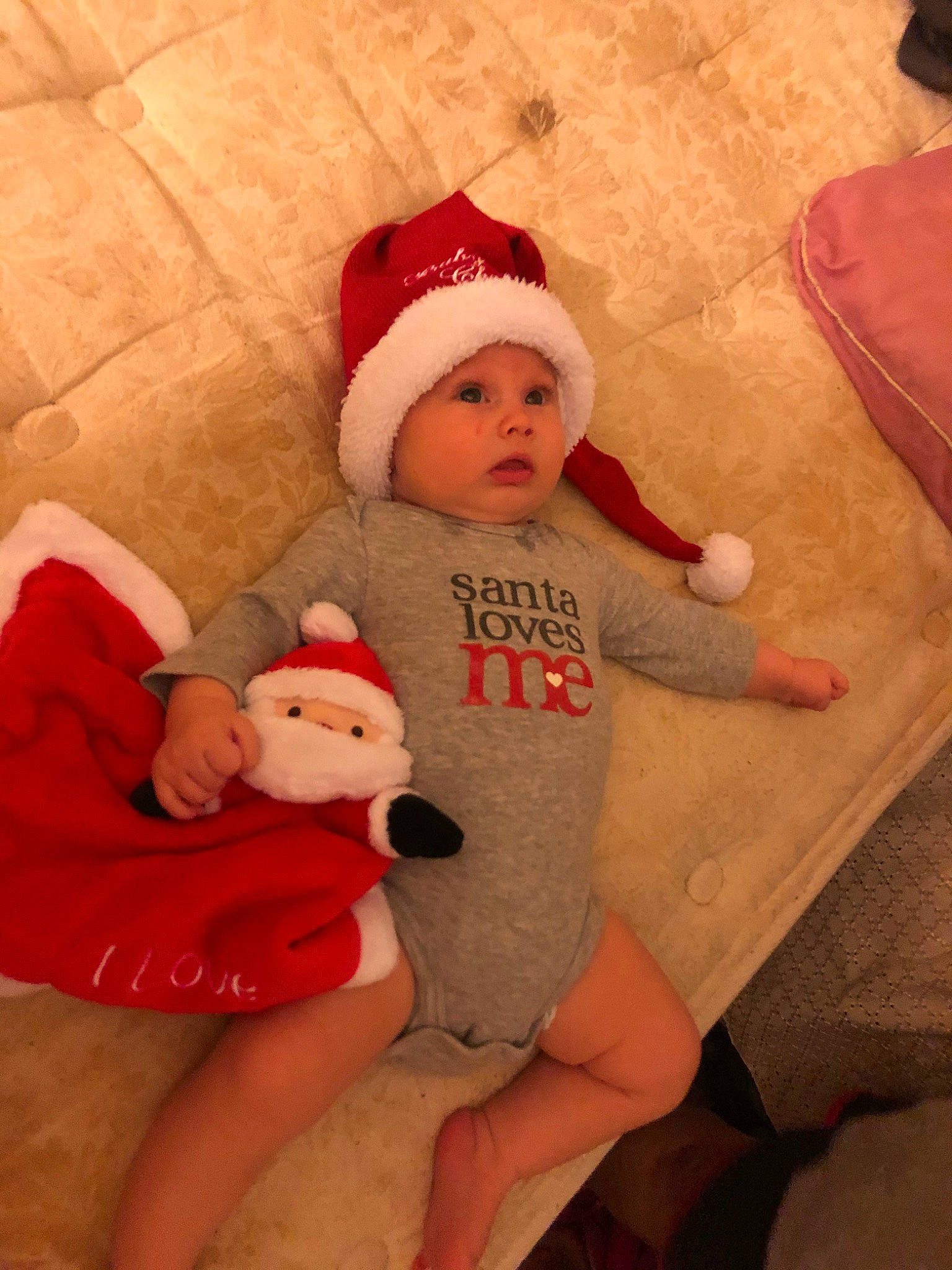 Venus joined the competition — help win amazing prizes! baby, child, christmas, christmas_eve, fictional_character, headwear, holiday, lap, person, pink, red, skin, toddler