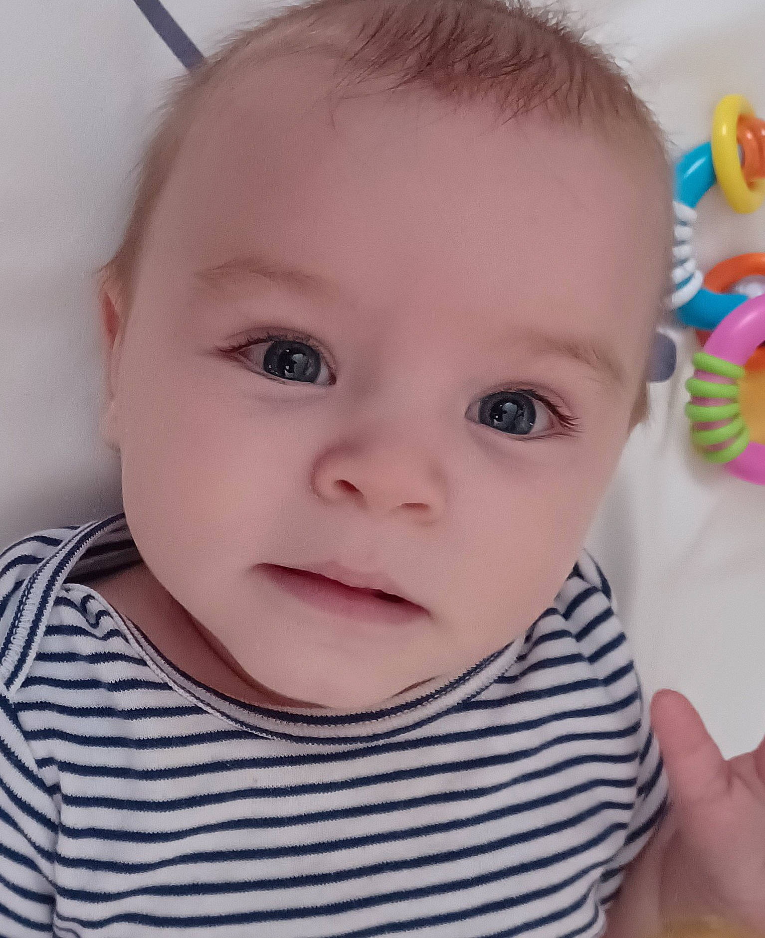 Jacob is registered to the contest to win money with this photo: baby, baby_toddler_clothing, cheek, child, ear, eye, eyebrow, eyelash, happy, iris, lip, neck, nose, pattern, person, portrait_photography, skin, sleeve, smile, toddler