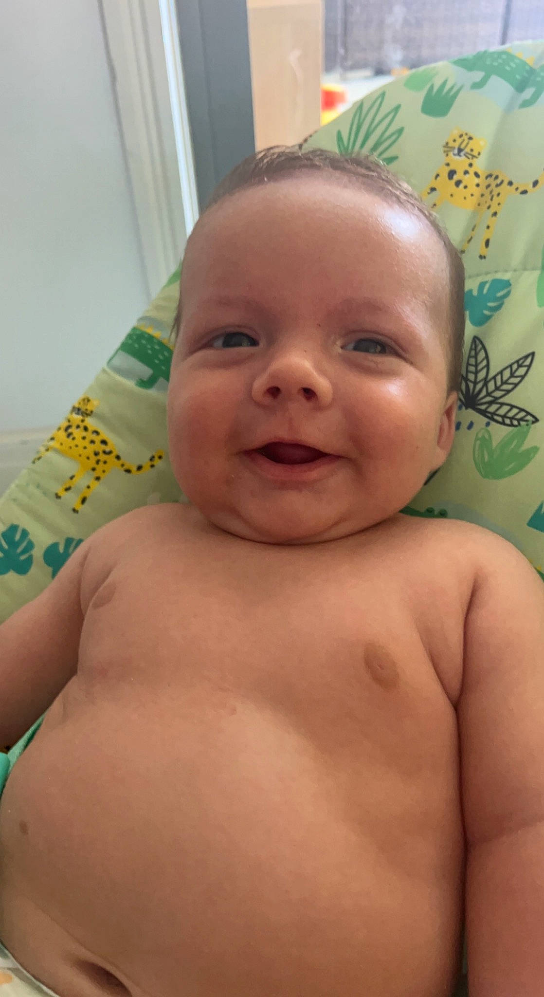 Jonah is registered to the contest to win money with this photo: arm, baby, cheek, chin, eye, eyebrow, face, facial_expression, forehead, hair, head, human_body, iris, lip, mouth, muscle, nose, person, skin, smile