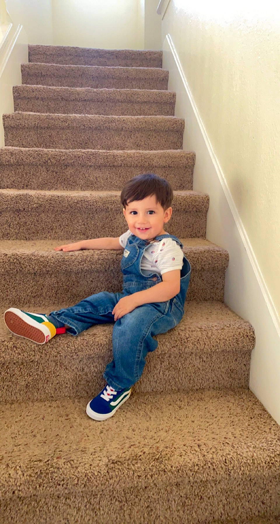 Mathias joined the competition — help win amazing prizes! arm, child, electric_blue, flooring, foot, fun, hand, human_body, human_leg, joint, joy, knee, leg, leisure, person, sitting, sleeve, stairs, toddler, travel