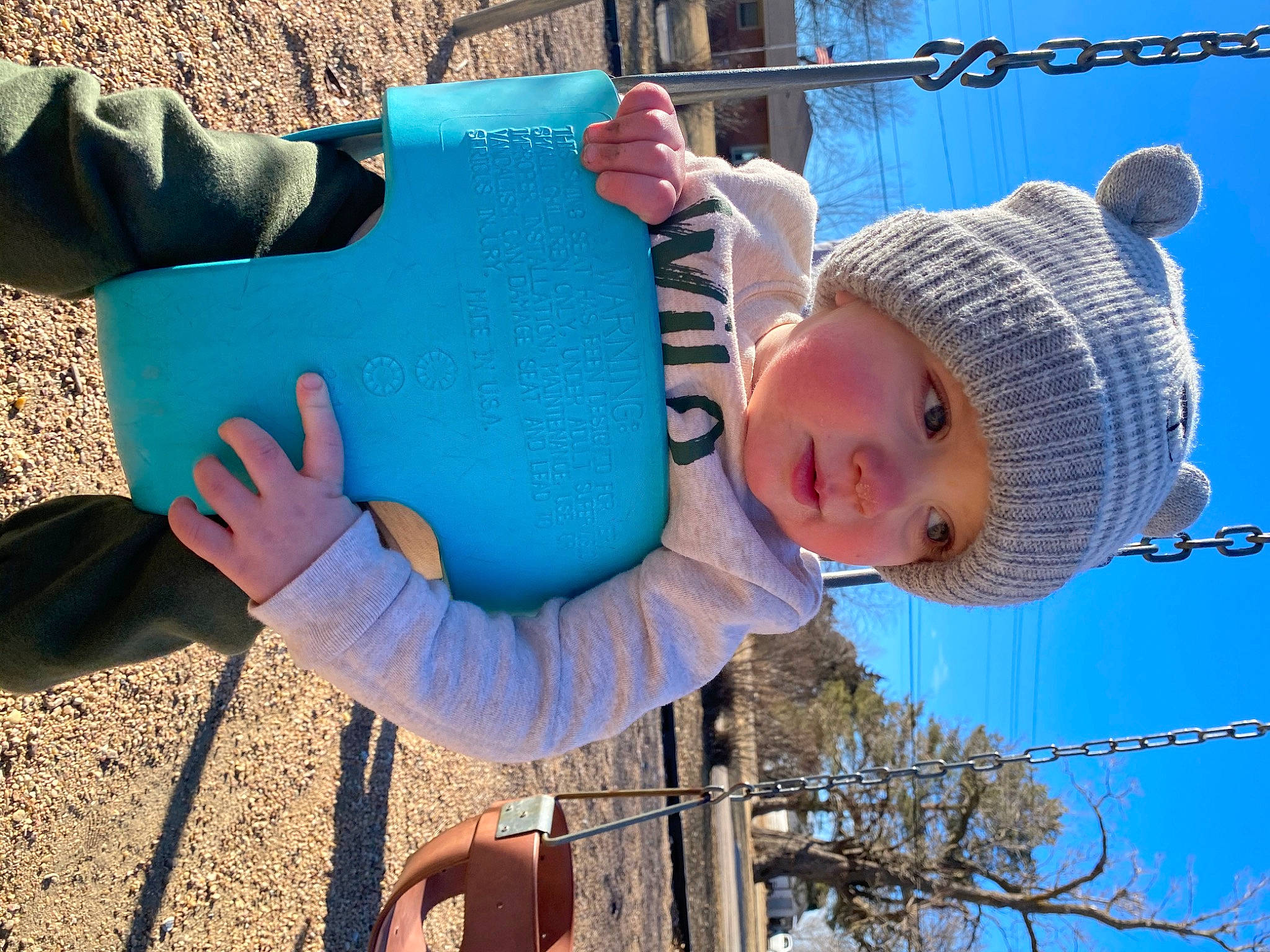 Brentley joined the competition — help win amazing prizes! azure, baby, blue, child, daytime, electric_blue, fun, grass, happy, hat, headwear, leisure, people_in_nature, person, sky, snapshot, spring, standing, sun_hat, t_shirt