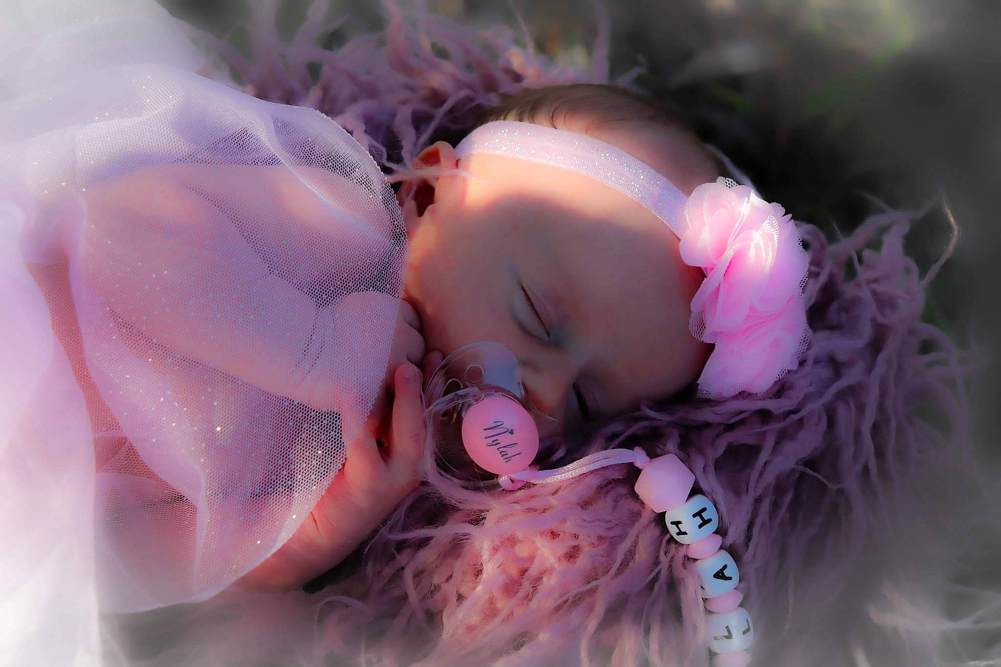 Nylah joined the competition — help win amazing prizes! baby, baby_toddler_clothing, child, doll, eyelash, grass, happy, headgear, headpiece, lip, magenta, nail, person, petal, pink, plant, purple, skin, sweetness, toy