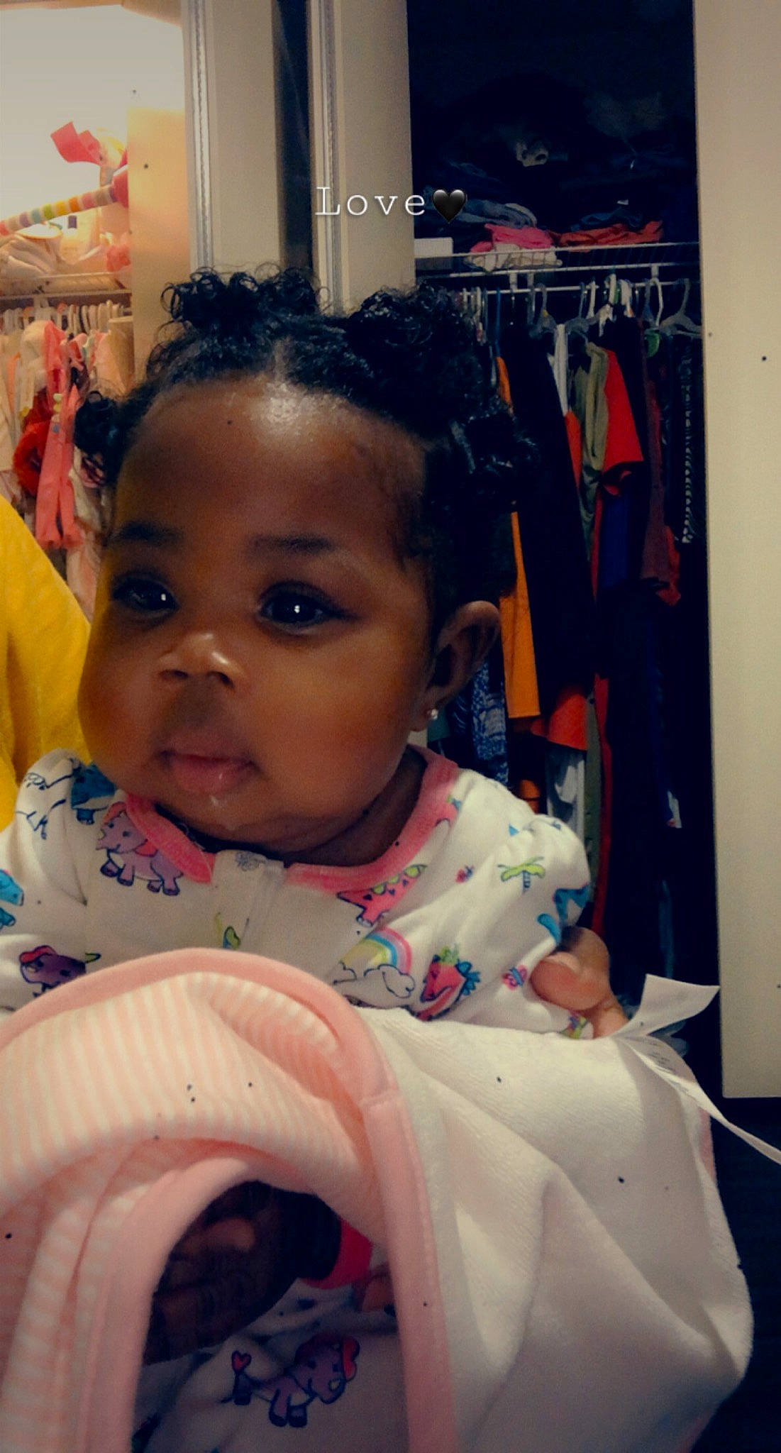 Gianna joined the competition — help win amazing prizes! baby, chair, cheek, child, chin, closet, clothes_hanger, ear, eyebrow, eyelash, fashion_design, forehead, fun, happy, lip, mouth, nose, person, skin, t_shirt