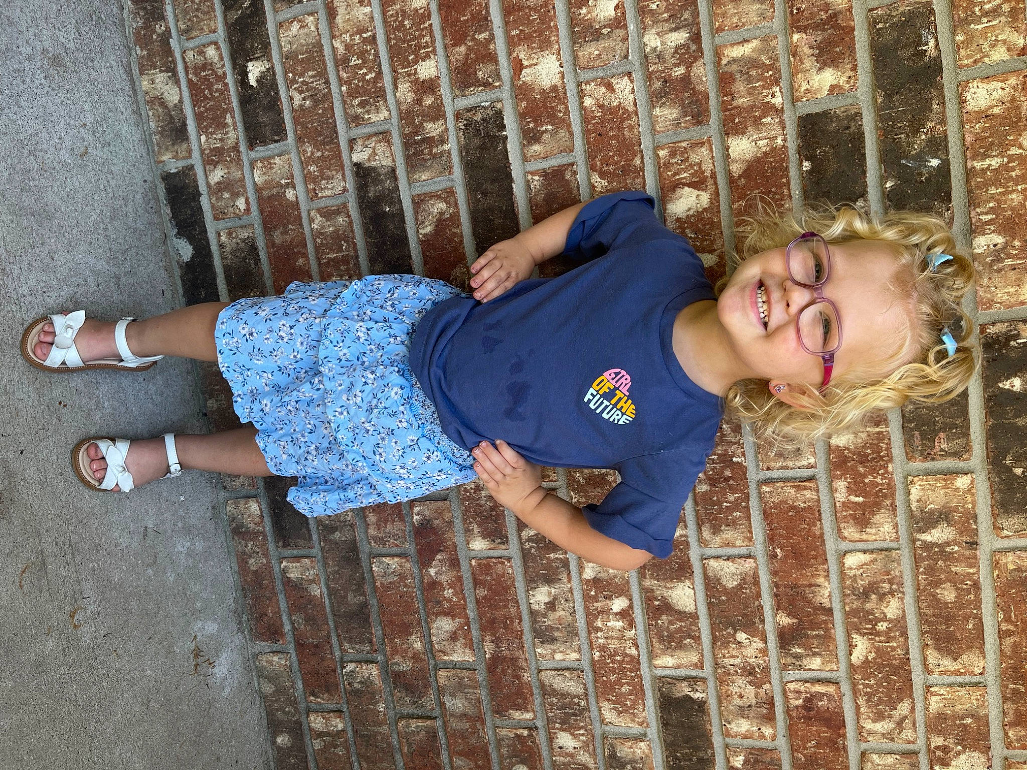 Makenzie joined the competition — help win amazing prizes! arm, baby_toddler_clothing, child, electric_blue, fence, flooring, foot, fun, happy, human_body, human_leg, joy, leg, leisure, pattern, person, smile, textile, thigh, toddler