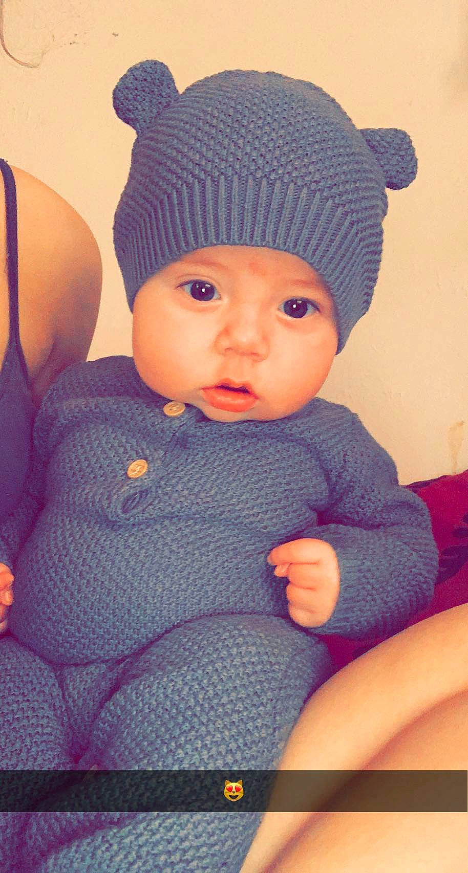 Marco Antonio Ill is registered to the contest to win money with this photo: baby, baby_toddler_clothing, beauty, cap, cheek, child, electric_blue, face, head, headwear, knit_cap, lip, outerwear, person, pink, purple, skin, sleeve, toddler, violet