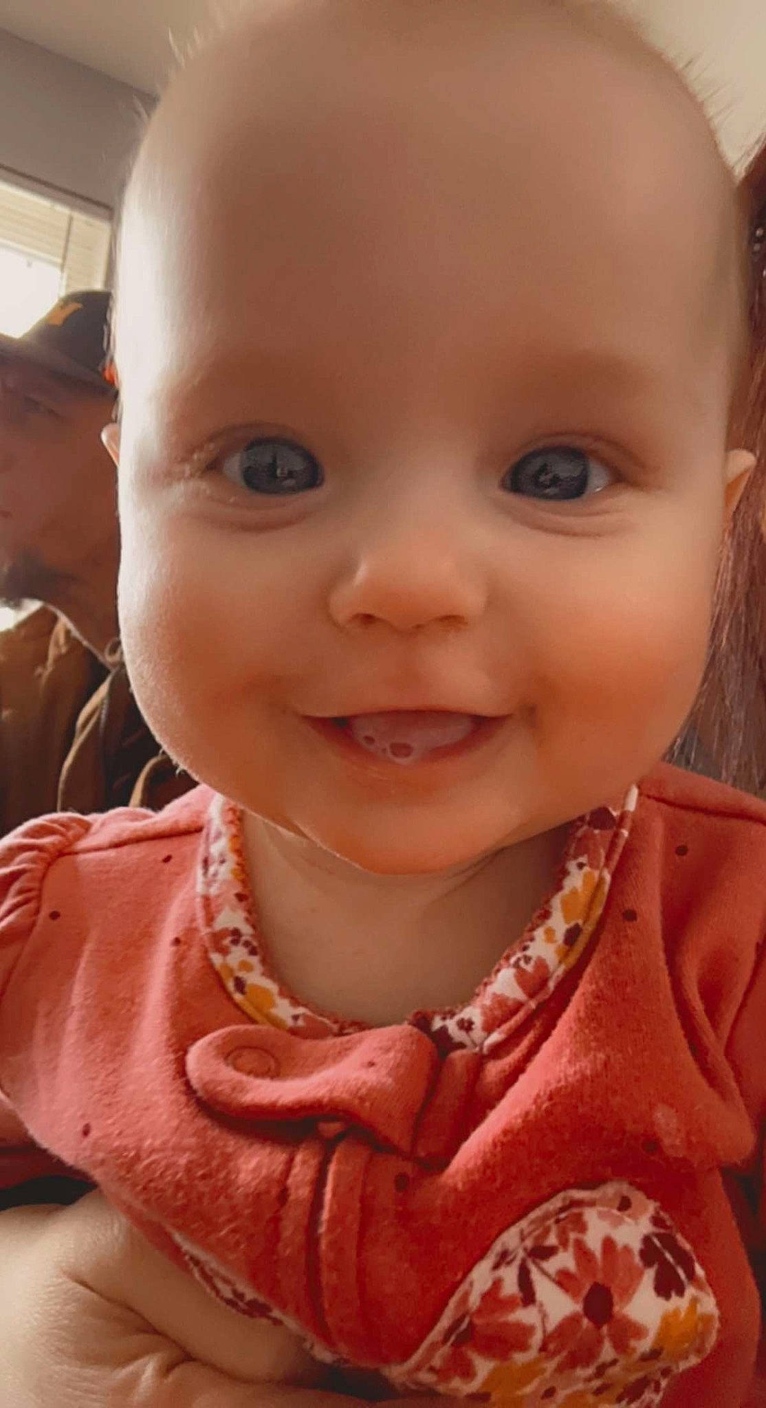 Raegan joined the competition — help win amazing prizes! baby, baby_toddler_clothing, cheek, chin, dress, eye, eyebrow, facial_expression, hairstyle, happy, human_body, iris, joy, lip, mouth, nose, person, pink, skin, sleeve