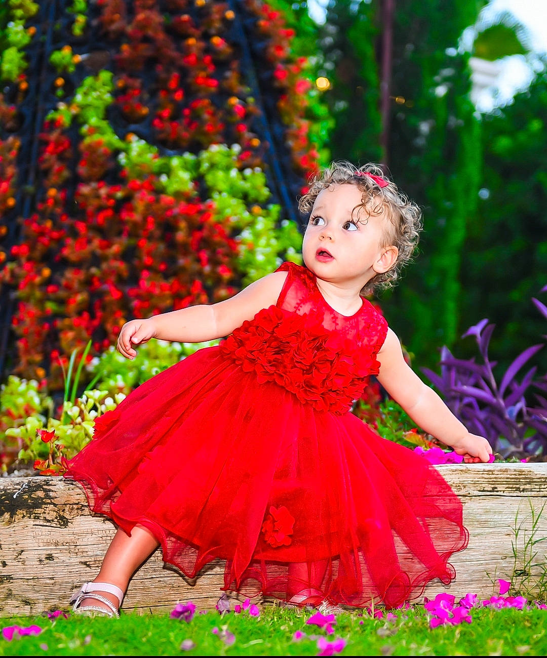 Kora joined the competition — help win amazing prizes! baby, baby_toddler_clothing, beauty, child, day_dress, dress, face, flash_photography, fruit, fun, grass, happy, magenta, natural_foods, people_in_nature, person, pink, plant, spring, surprise