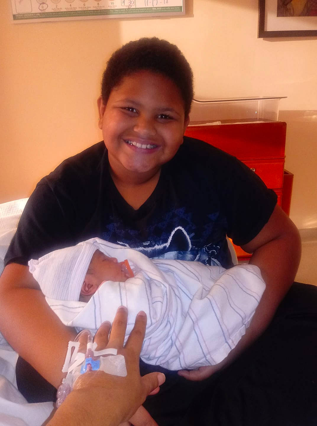 Kymani joined the competition — help win amazing prizes! arm, child, finger, hand, joint, joy, leg, muscle, person, shoulder, smile, t_shirt, thumb