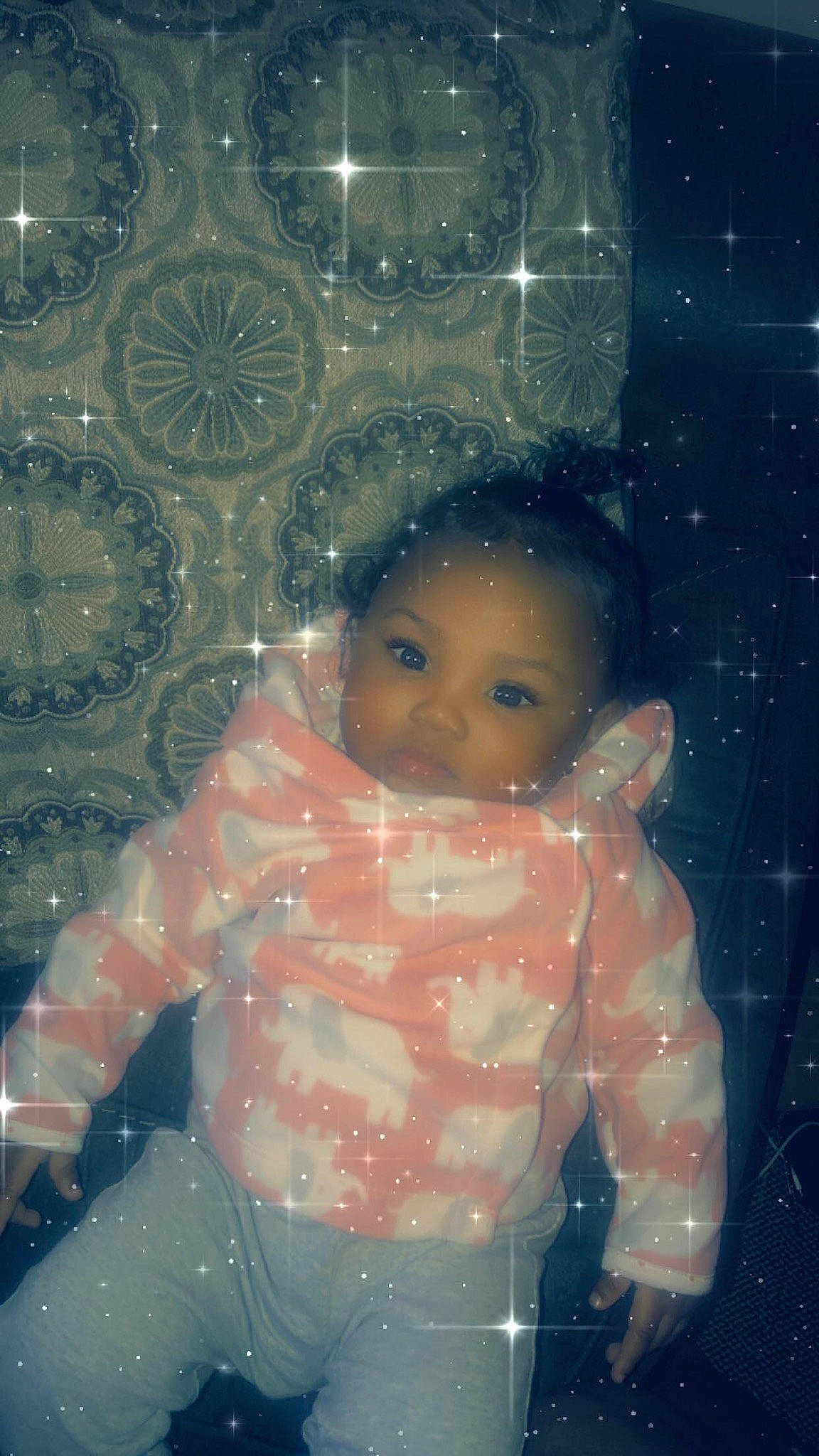 Ayla is registered to the contest to win money with this photo: baby, cheek, child, eye, fun, head, person, pink, skin, sky, smile, space, toddler