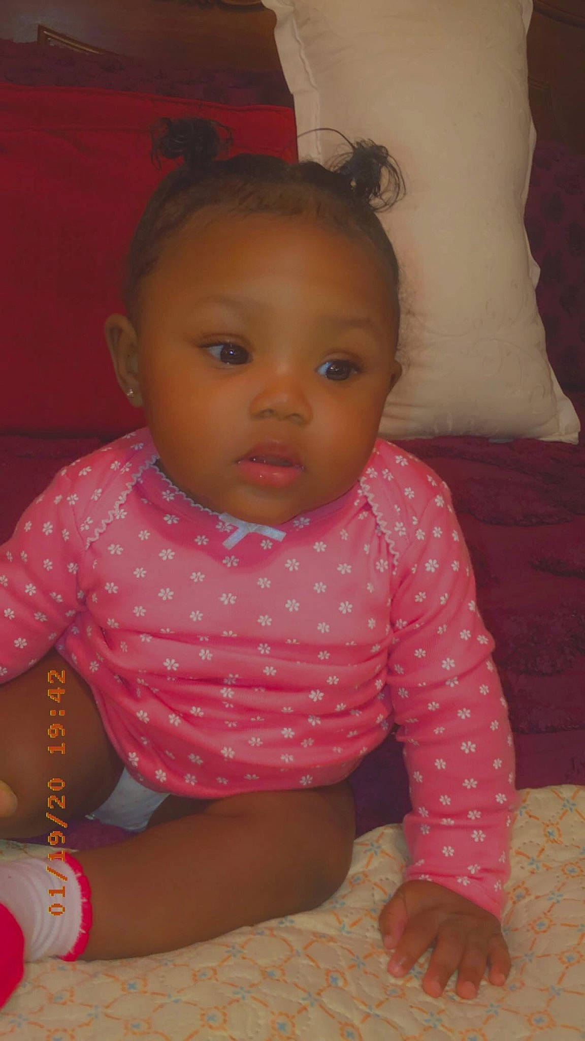 Ayla is registered to the contest to win money with this photo: baby, cheek, child, chin, eye, face, forehead, head, iris, lip, mouth, neck, nose, person, pink, skin, smile, toddler