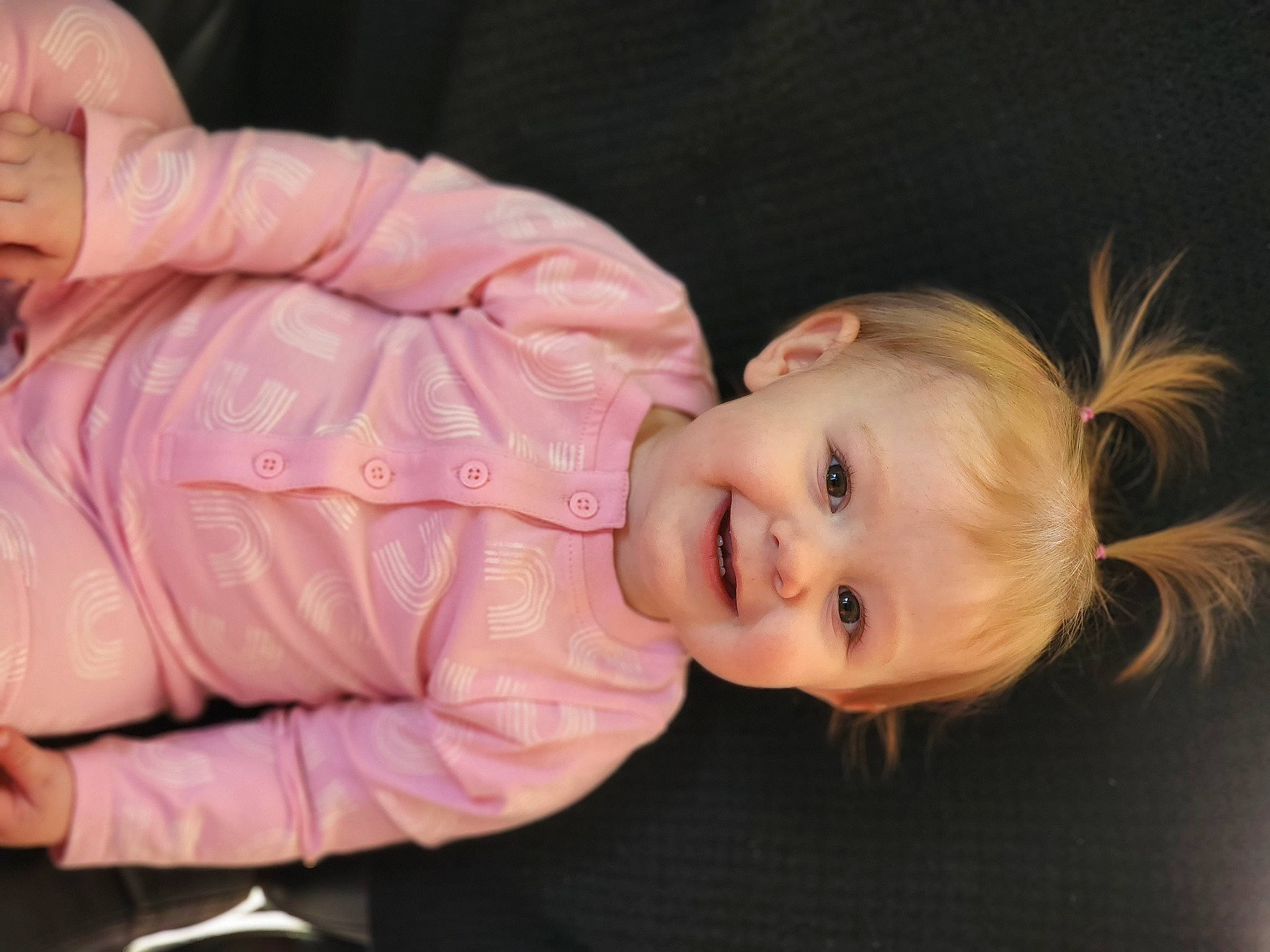 Rayleigh is registered to the contest to win money with this photo: baby, baby_toddler_clothing, cheek, chin, ear, eye, finger, flash_photography, fun, gesture, hand, happy, iris, joy, lip, nose, person, sitting, sleeve, smile