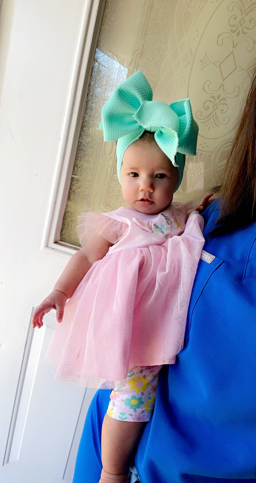Nataleigh joined the competition — help win amazing prizes! baby, baby_products, baby_toddler_clothing, bonnet, child, child_model, costume, costume_accessory, day_dress, dress, embellishment, hair_accessory, headband, headgear, headpiece, headwear, jacket, one_piece_garment, person, pink