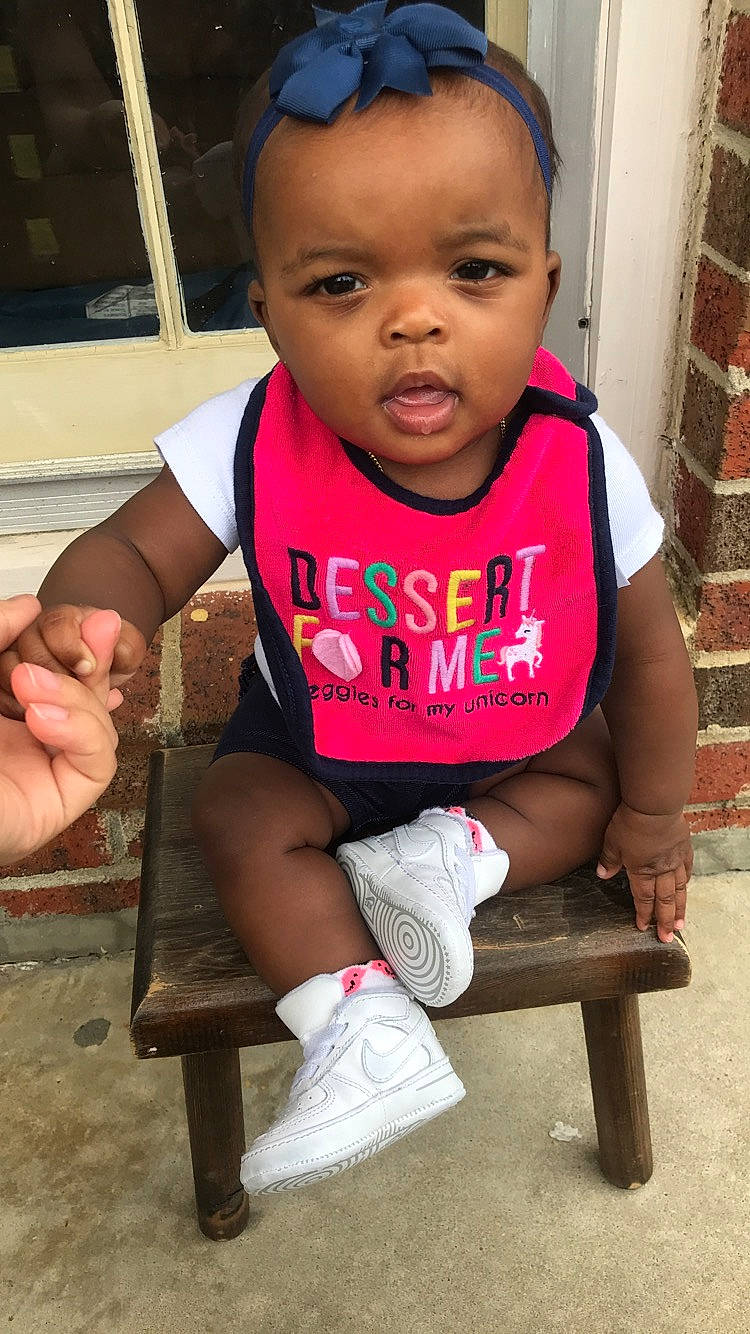 Kalonie joined the competition — help win amazing prizes! child, person, pink, sitting, smile, toddler