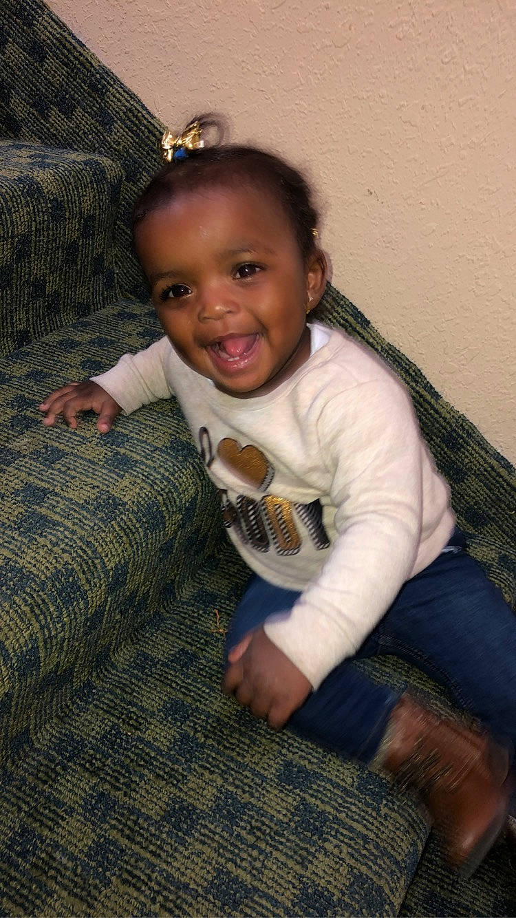 Kalonie joined the competition — help win amazing prizes! baby, cheek, child, joy, person, sitting, skin, smile, toddler