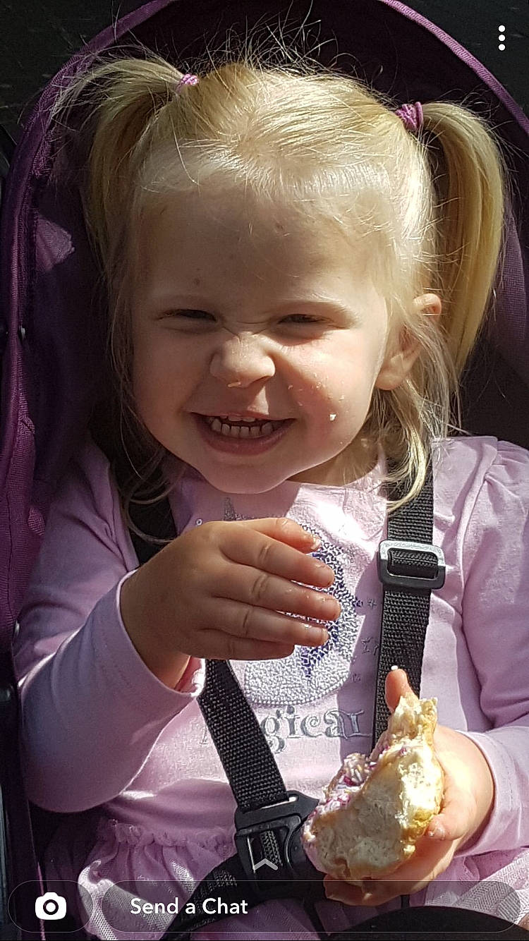 India-rose joined the competition — help win amazing prizes! baby, baby_toddler_clothing, blond, cheek, child, cuisine, event, finger, food, fun, gesture, happy, iris, joy, lip, mouth, organ, person, pink, skin