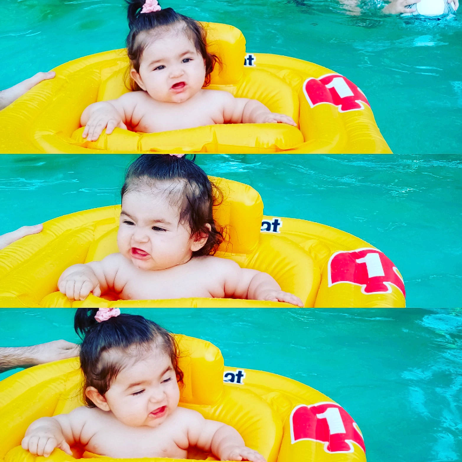 Léna a rejoint le concours — aidez-le/la à gagner de superbes lots ! baby, baby_float, baby_products, child, fun, games, happy, inflatable, leisure, person, play, product, recreation, summer, toddler, vacation, yellow