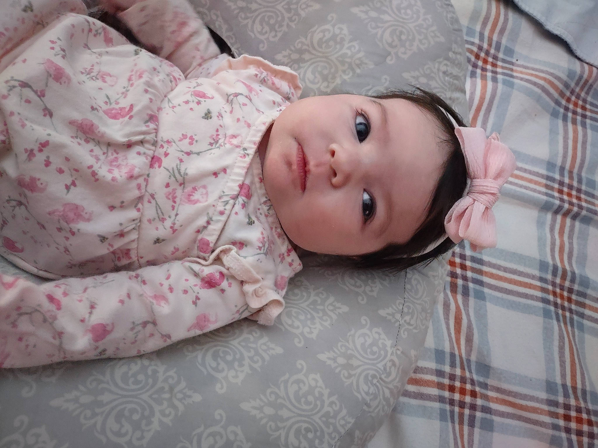 Bristol joined the competition — help win amazing prizes! baby, baby_toddler_clothing, cheek, child, comfort, dress_shirt, eye, eyelash, head, headwear, iris, linens, lip, magenta, pattern, person, plaid, skin, sleeve, tartan