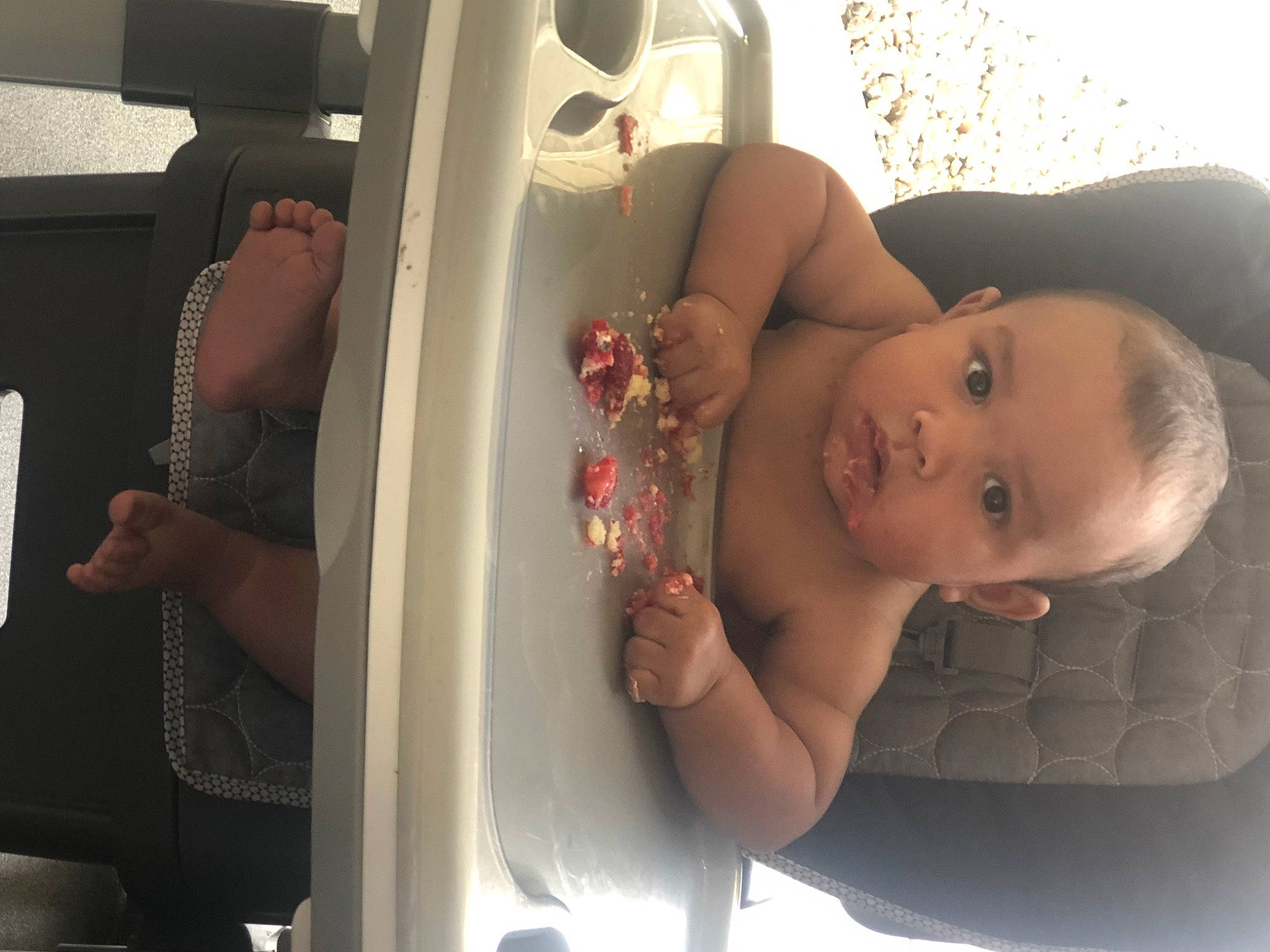 Aaron joined the competition — help win amazing prizes! arm, automotive_design, baby, car_seat, chest, comfort, eyebrow, finger, fun, hand, happy, lip, mouth, nail, nose, person, product, skin, thumb, toddler