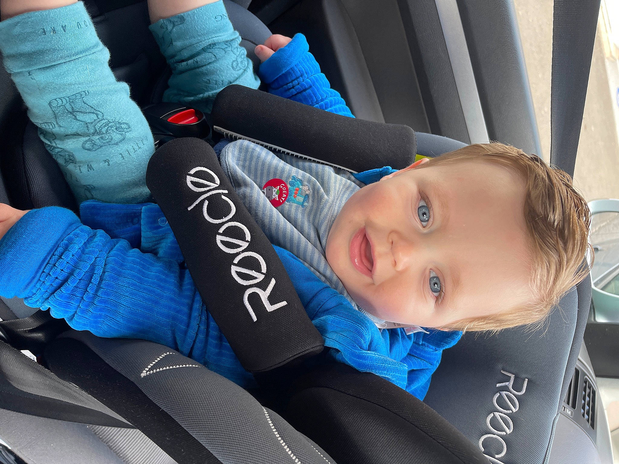 Jaxon joined the competition — help win amazing prizes! auto_part, automotive_design, baby_toddler_clothing, car_seat, child, comfort, cool, elbow, electric_blue, gesture, human_leg, knee, person, sitting, sleeve, smile, sportswear, thigh, toddler, vehicle_door