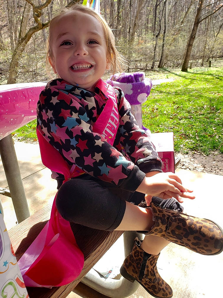 Selena joined the competition — help win amazing prizes! child, joy, person, pink, play, sitting, smile, toddler