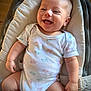 arm, baby, baby_seat, child, comfort, cushion, cute, expression, face, furniture, happy, indoor, infant, joy, leg, onesie, portrait, relaxation, skin, smiling