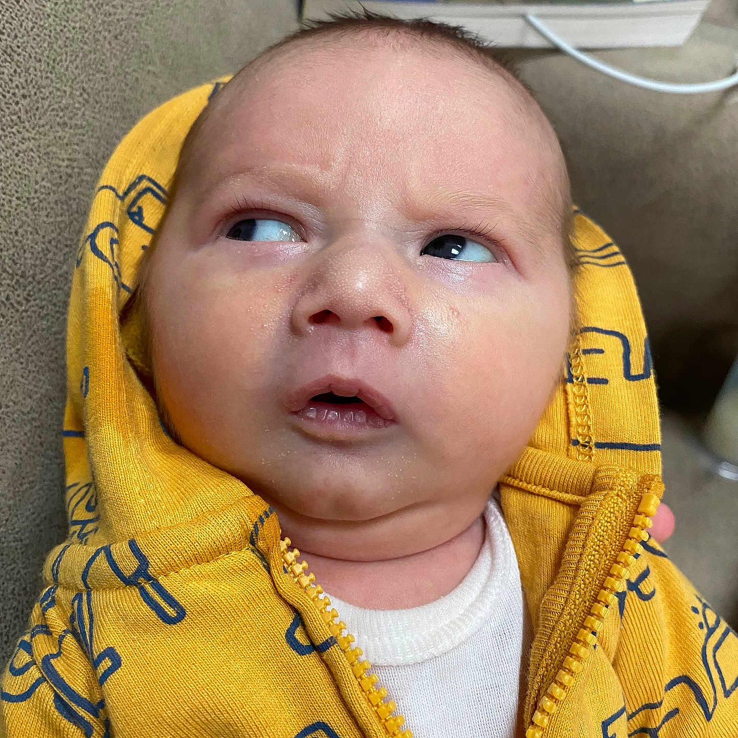 Kian joined the competition — help win amazing prizes! baby, crying, face, head, person, photography, portrait, sad, yawning