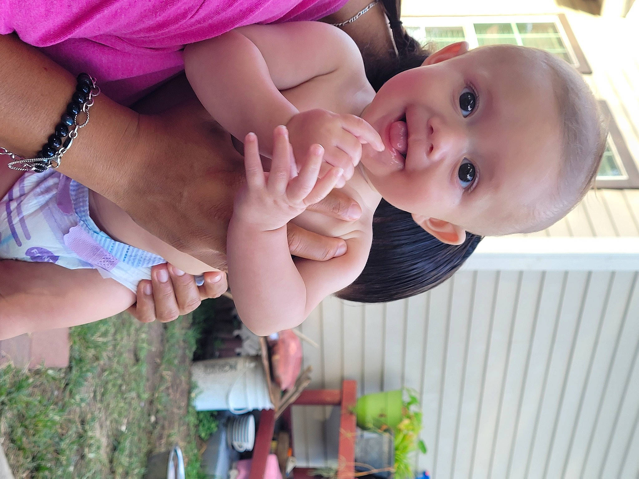 Zachery joined the competition — help win amazing prizes! baby, baby_products, baby_toddler_clothing, cheek, child, eyelash, finger, fun, gesture, grass, green, hand, happy, nail, person, pink, skin, summer, thumb, toddler