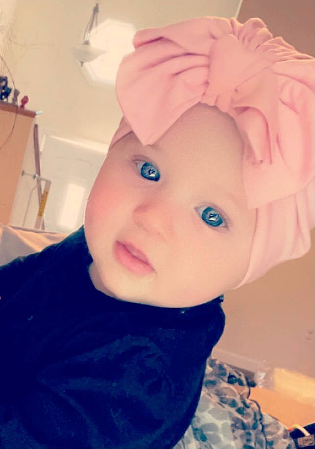 Kabryn is registered to the contest to win money with this photo: baby, baby_toddler_clothing, blue, cap, cheek, chin, costume_hat, ear, eyebrow, eyelash, forehead, headgear, headwear, iris, jaw, lip, nose, person, skin, sleeve