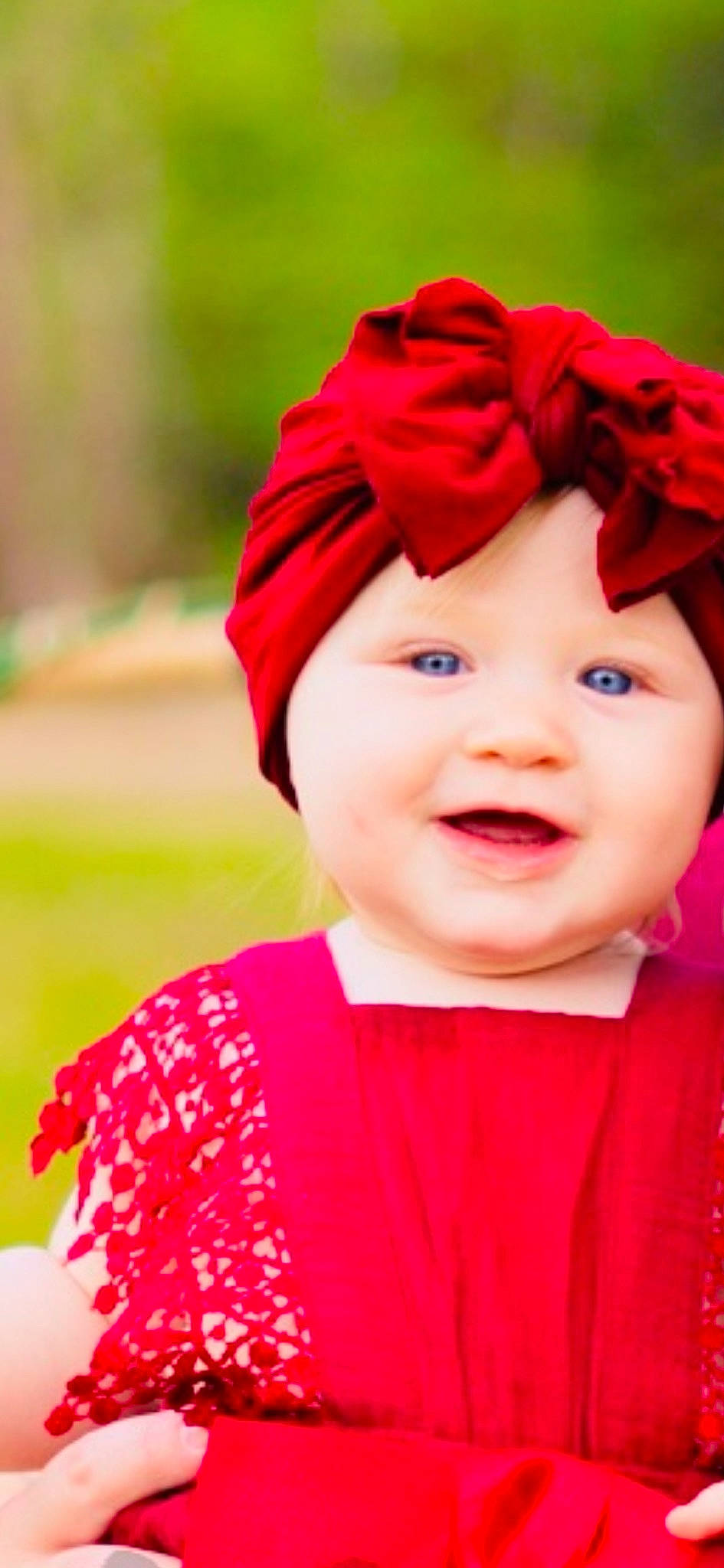 Kabryn joined the competition — help win amazing prizes! baby, baby_toddler_clothing, dress, eye, face, hair, happy, hat, head, headgear, headwear, human_body, lip, magenta, outerwear, person, photograph, pink, red, skin